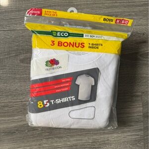 Fruit of the Loom White Boys Crew Neck T-Shirts - Pack